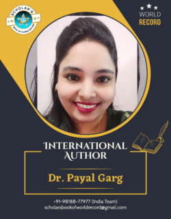 21 Dr. Payal Garg – International Author Creative