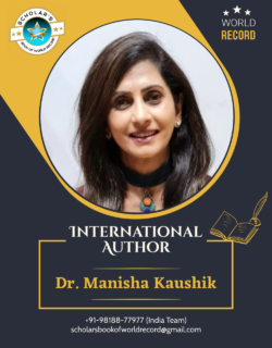 24 Dr. Manisha Kaushik – International Author Creative