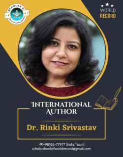 29 Dr. Rinki Srivastav – International Author Creative