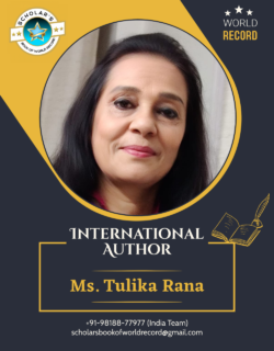 43 Tulika Rana – International Author Creative